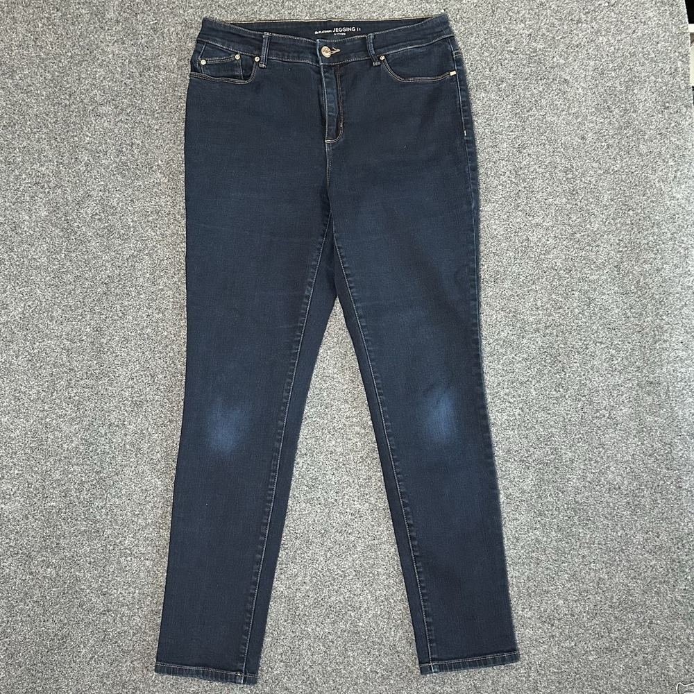 Chicos Platinum Women's Jegging Jeans ~ Size 1 ~ Dark‎ Wash EUC!!